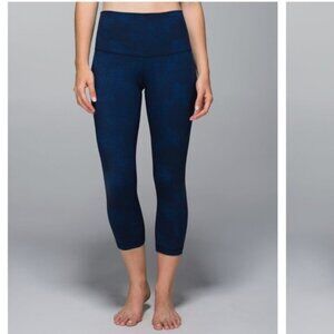 Lululemon Wunder Under Crop II *Print (Roll Down) - S